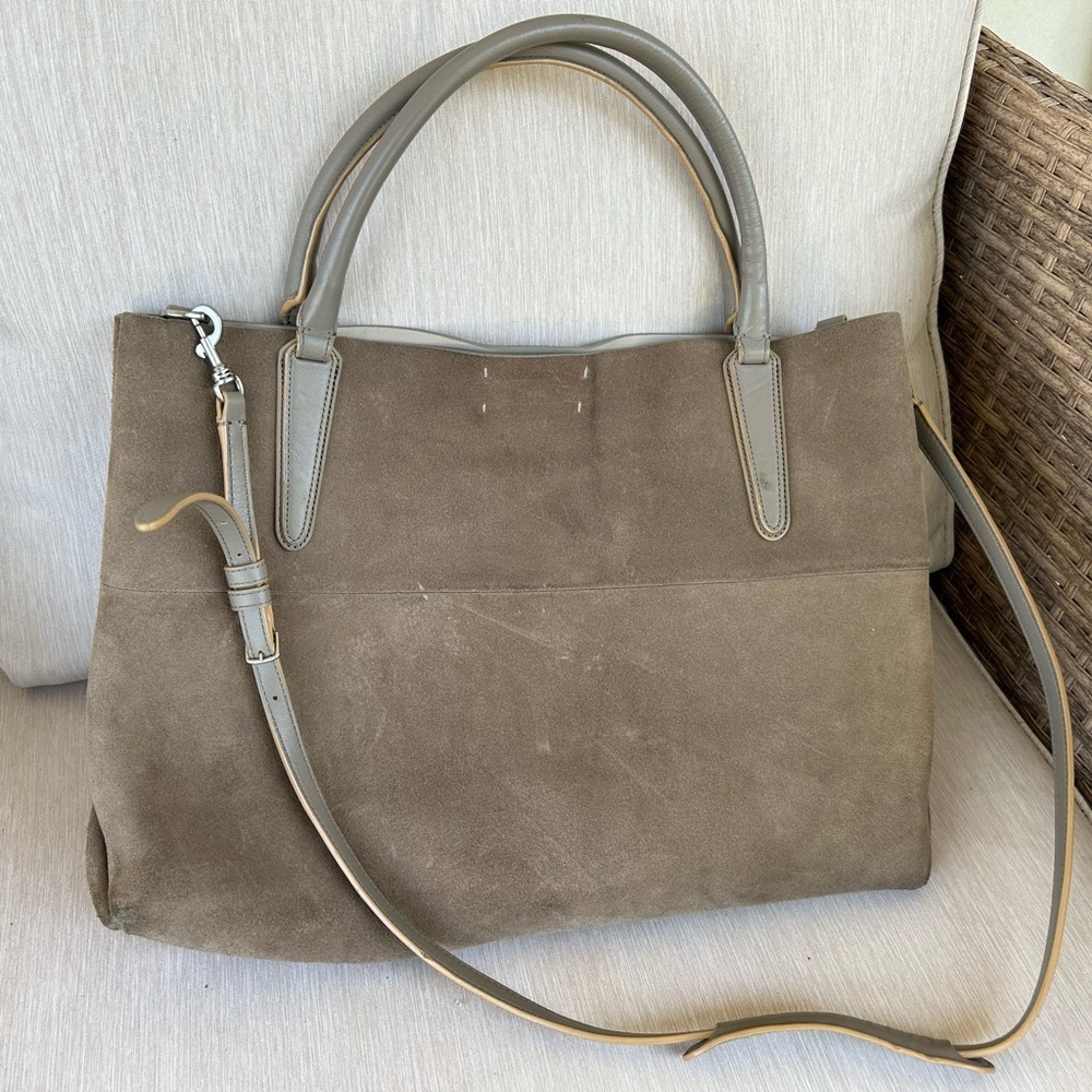 Coach Taupe Suede Tote Bag (Ticket of purchase included) - Picture 6 of 7